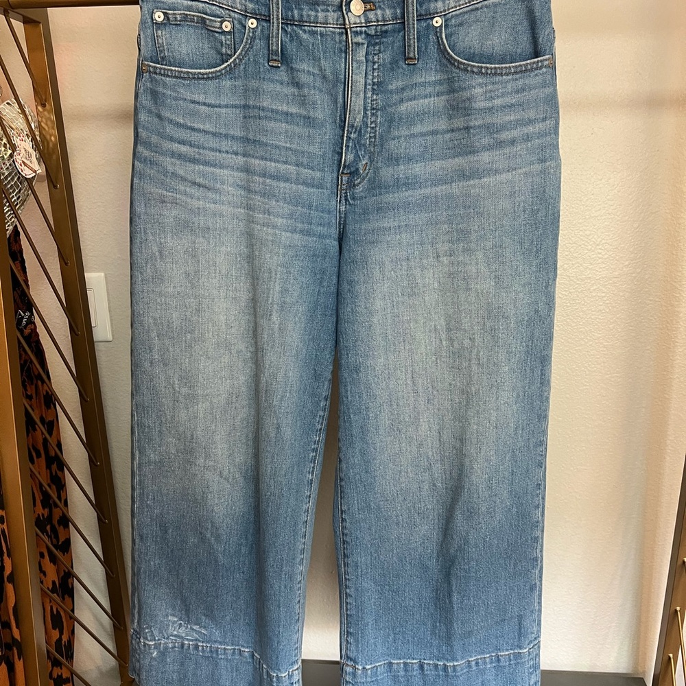 Madewell Flare Wide Leg Crop Jeans